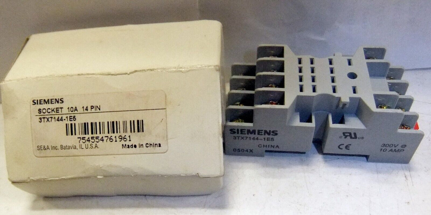 Siemens 3TX7144-1E5 Relay Socket 14 Pin