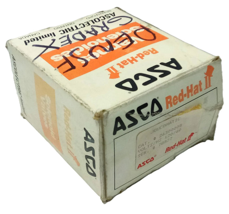 ASCO 2630008 30-150 Solenoid Valve w/ Flow Control and 120 V AC Coil