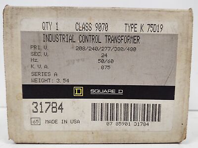 Square D 9070K75D19 Industrial Control Transformer