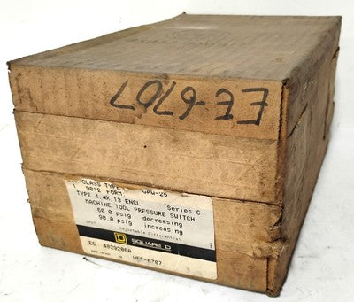 Square D 9012 GAW-25 9012GAW25 Adjustable Differential Pressure Switch
