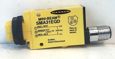 Banner Engineering SMA31EQD 24-240 V AC Mini-Beam Emitter Photoelectric Sensor