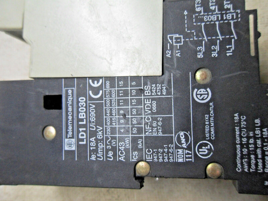 Complete Telemecanique Starter Unit LD1LB030