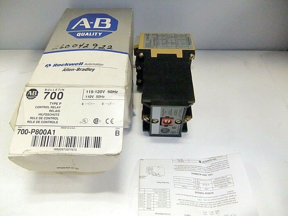 Allen-Bradley 700-P800A1 SER B HEAVY DUTY RELAY