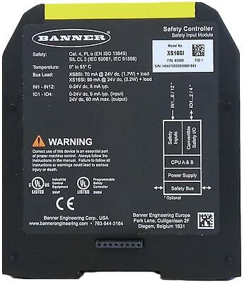 Banner Engineering XS16SI PLC Safety Input Module