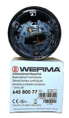 WERMA 645.800.77 115 V AC 85 dB Buzzer Element at 1.8 kHz Tone Frequency