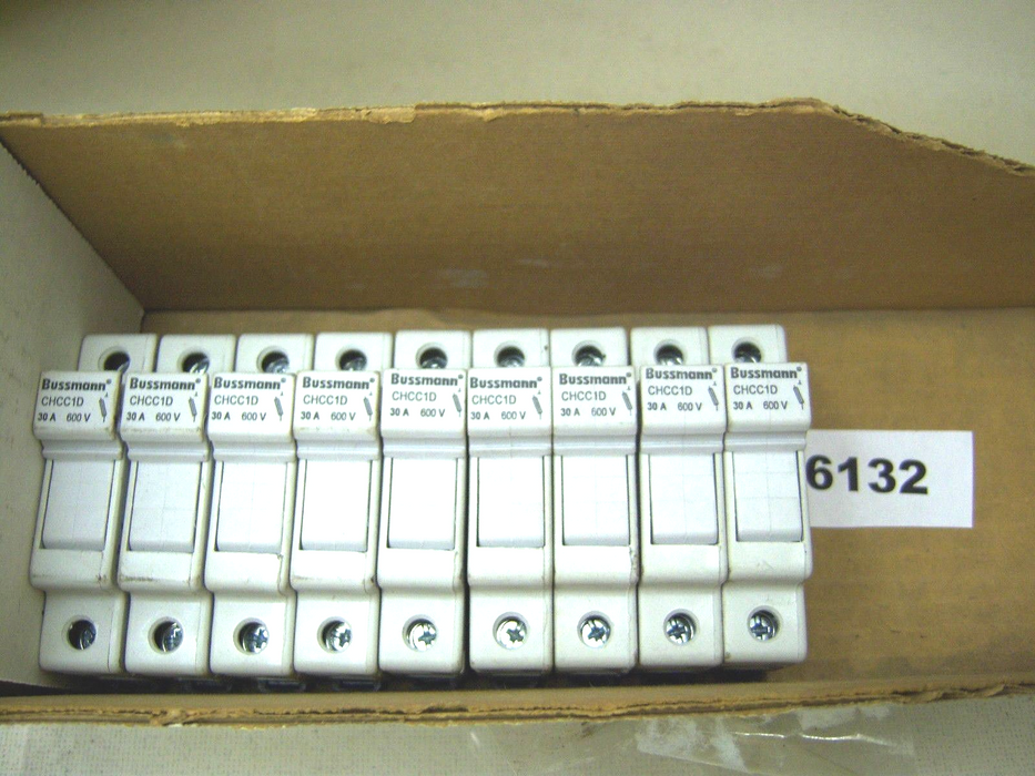 Lot of 9 Bussmann Fuse Blocks CHCC1D 30A 600V