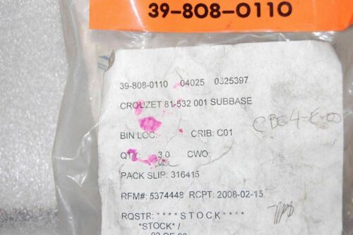 CROUZET SNGL SUBBASE W-5-32 REAR PORT81-532-001