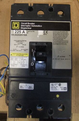 Square D 225A Circuit Breaker KHL3622522DC1625