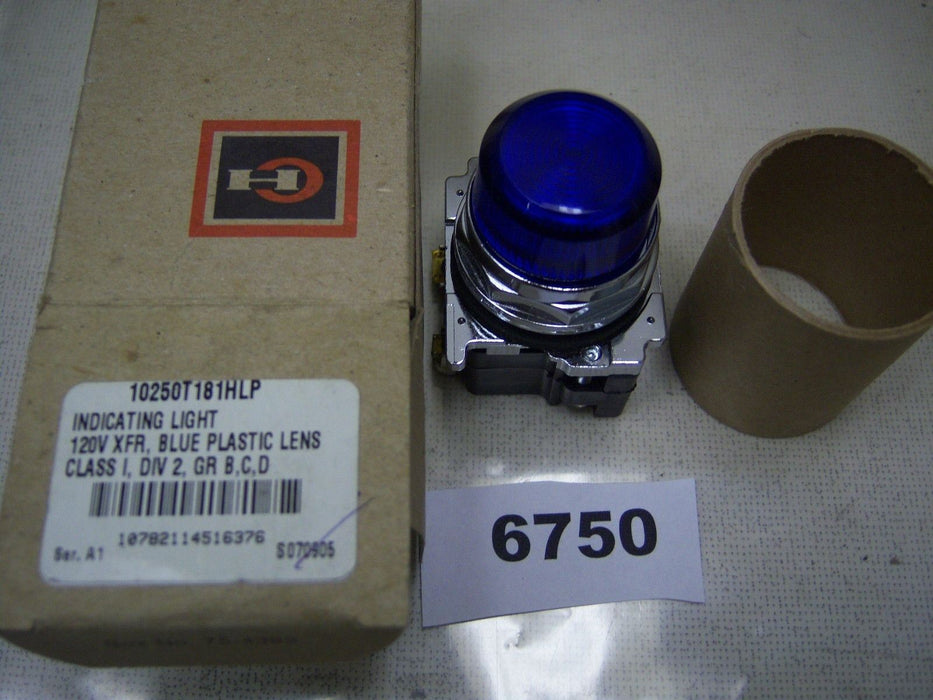 Cutler-Hammer Indicating Light 10250T181HLP 120V Blue
