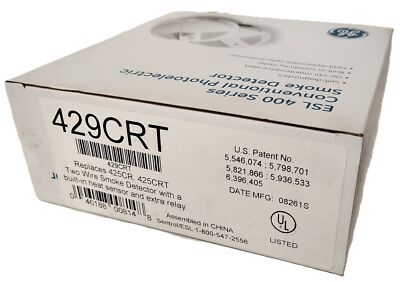 GE ESL 429CRT 12-24 V DC 2-Wire Self-Diagnostic Photoelectric Smoke Detector