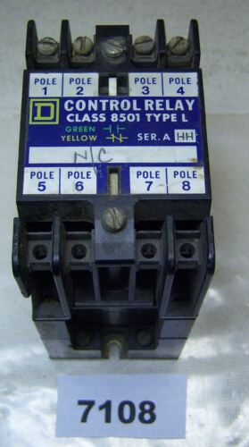 Square D Relay 8501-LO80 10A 8 P 110/50 120/60