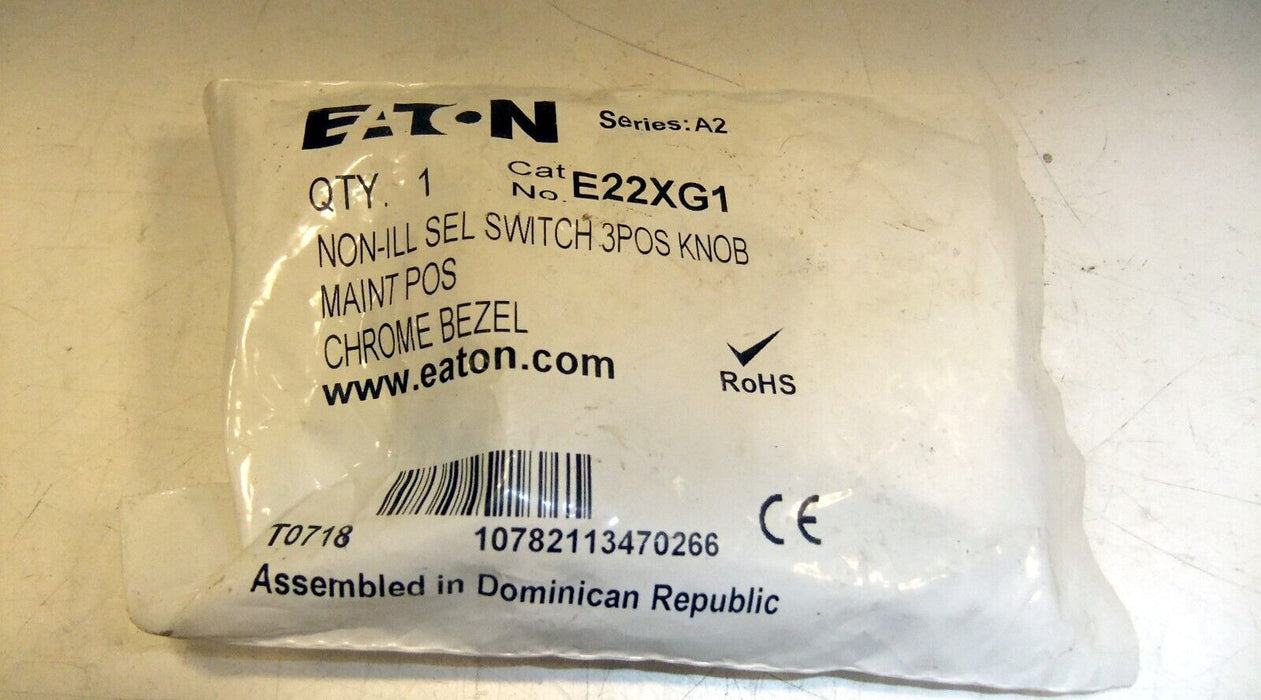 Eaton Non-Illuminated Selector Switch 3 Pos. Maint. E22XG1