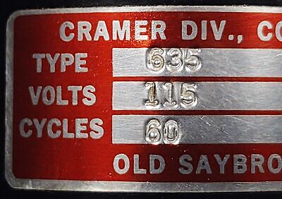 Cramer 635 5 Digit Time Totalizer