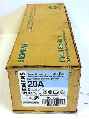 Siemens BQ1B020 120/240 V 20 A 1-Pole Circuit Breaker