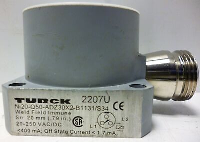 Turck NI20-Q50-ADZ30X2-B1131-S34 Proximity Sensor with LED Inmdicators