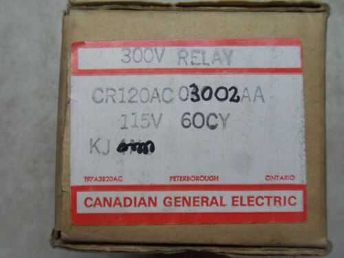 1 Canadian GE CR120AC03002AA 300V Relay
