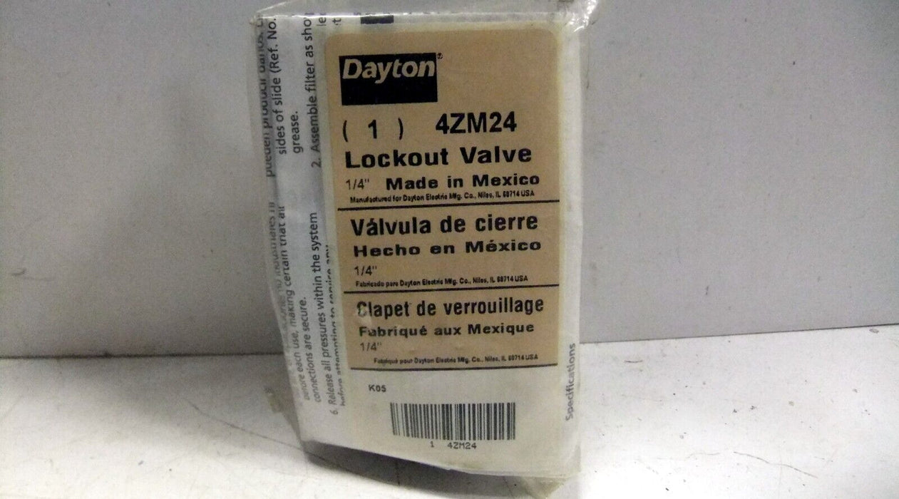 Dayton Lockout Valve 1/4 NPT 250 Psig 4ZM24