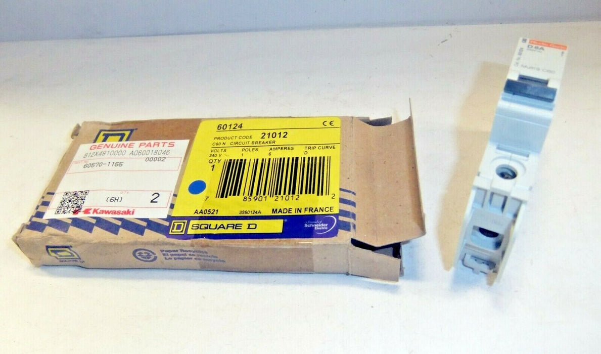 Square D Circuit Breaker 1P 6A C60N