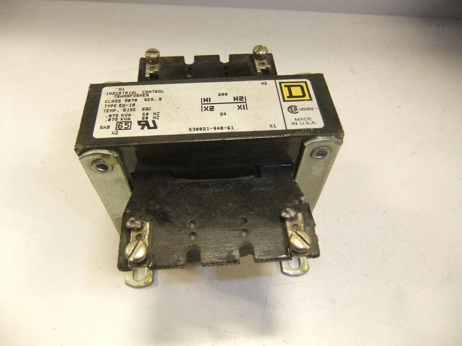 Square D Transformer 600/24V 9070-EO18