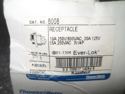 T&B RUSSELLSTOLL 8008 EVER-LOK RECEPTACLE