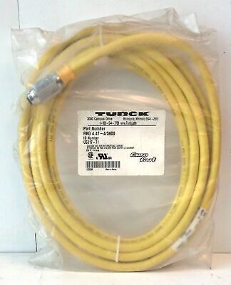 Turck RKG 4.4T-4/S600 4 M Female M12 Eurofast Single-Ended Cable / Cordset
