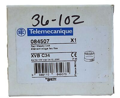 Telemecanique XVB-C34 12...230V 10W Red Steady Stacklight No bulb