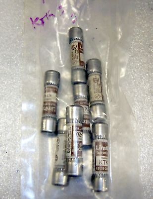 Lot of 7 KTK-20 Limitron fuses