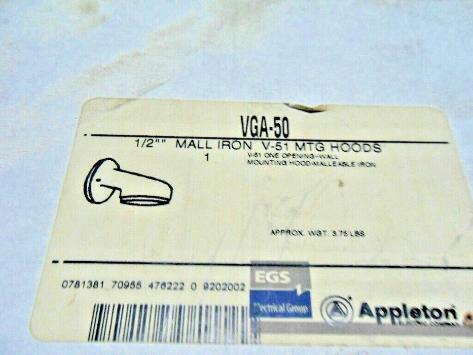 Appleton VGA50 Mounting Hood