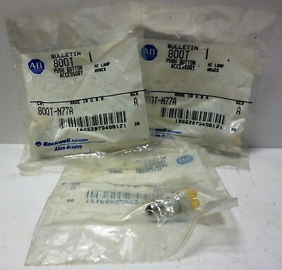 Allen-Bradley 800T-N77A LED Amber Panel Indicator Lamp
