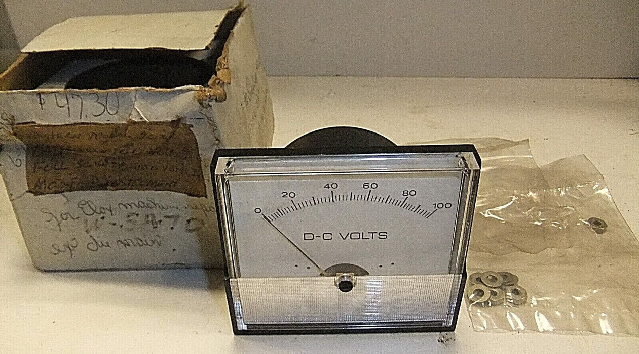 Panel Meter D-C Volts 0-100 3.5" 4851001