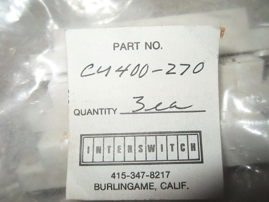 Lot Of 3 Nib Interswitch Cu400-270 Connectors