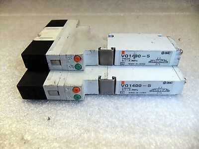 Lot of 2 SMC VQ1400-5 Solenoid Valves