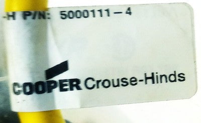 Crouse Hinds 5000111-4 600 V PLC Cable w One 5-Pin Connector