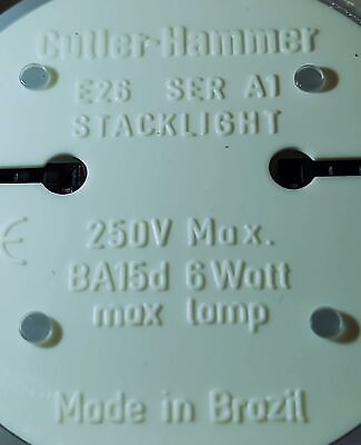 Cutler-Hammer E26BFV4 Flashing Stacklight Assembly w/ Red and Amber Lenses