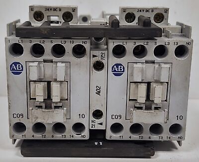 Allen-Bradley 104-C09DJ22 10 A 24VDC Reversing Contactor with Integrated Diode