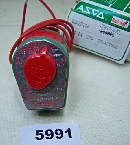 ASCO Solenoid Valve 8262B208 1/4" 100 Psi 240/60 or 220/60
