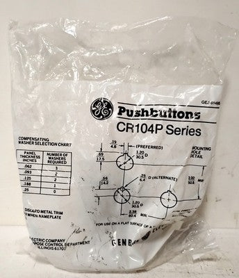 GE CR104PLT32M 120 V Amber Push-to-test Oiltight Indicator Light