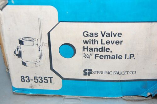 Sterling Faucet Co 83-535T 3/4 Inch Female Gas Valve W/ Lever Handle Lot of 9