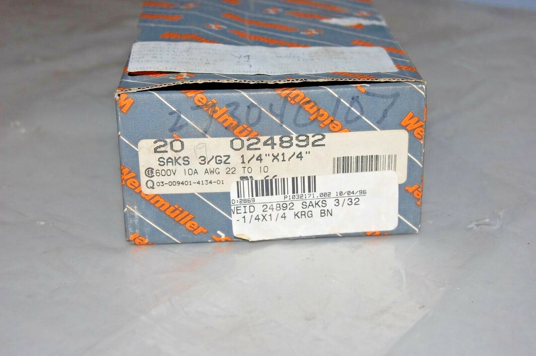 Weidemuller SAK-S3/32 TERMINAL BLOCK LOT OF 5