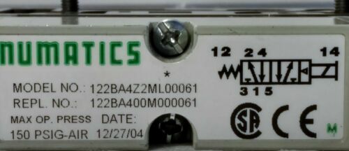 Numatics 122BA4Z2ML00061 Solenoid Valve