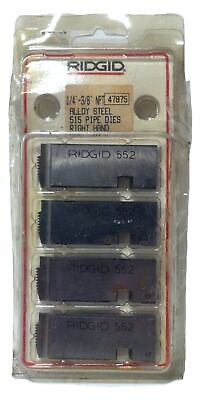 Ridgid 47875 1/4"-3/8" NPT Right Hand Alloy Steel 515 Pipe Dies - Set of 4