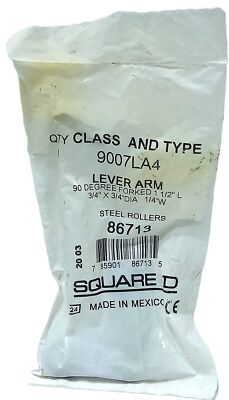 Square D 9007LA4 86713 Metal 90° Roller Lever Arm for Rotary Limit Switch