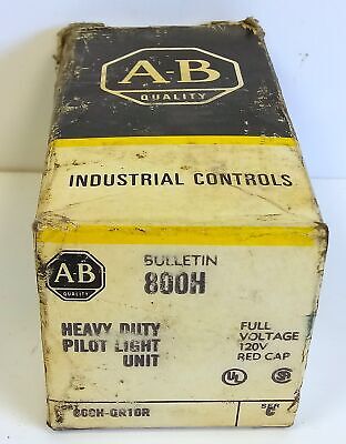 Allen-Bradley 800H-QR10R 120 V Red 30.5 mm Pilot Light w/ Lamp