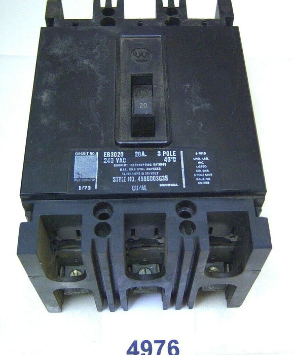 Westinghouse 20 Amp Circuit Breaker EB3020 20A