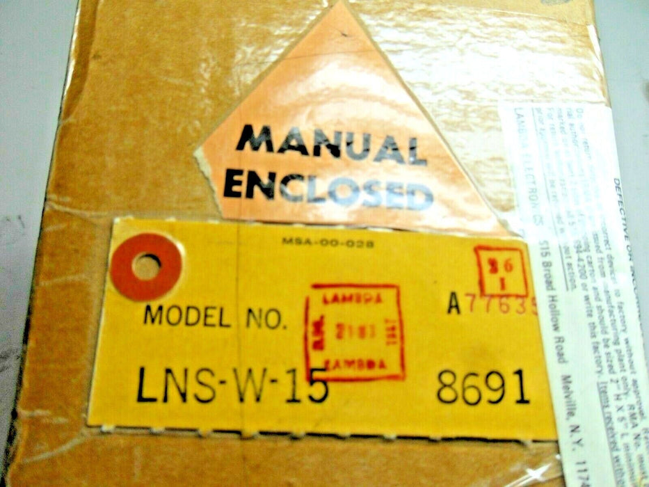 Lambda LNS-W-15 Power Supply