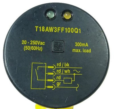 Banner Engineering T18AW3FF100Q1 20-250 V DC Photoelectric Proximity Sensor