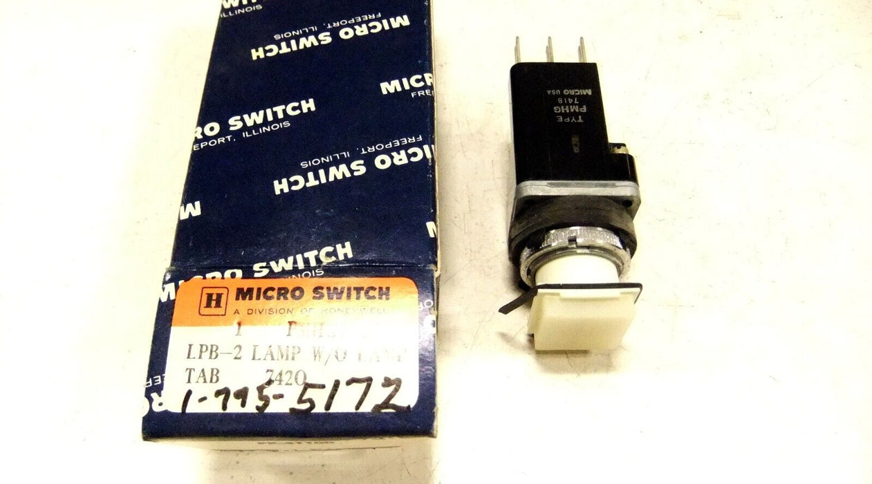 Microswitch Push Button White Illuminated Cap PMHG102A1