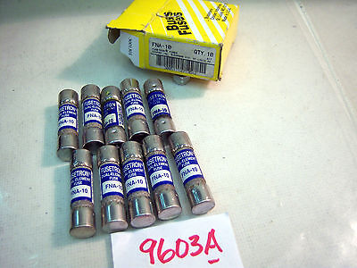 10 Cooper Bussmann FNA-10 Fuses 10A Time Delay