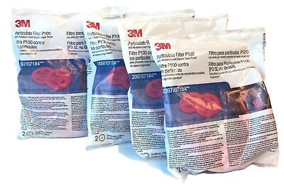 3M 2097 P100 Particulate Filters - 8 pcs (4 packs/pairs)