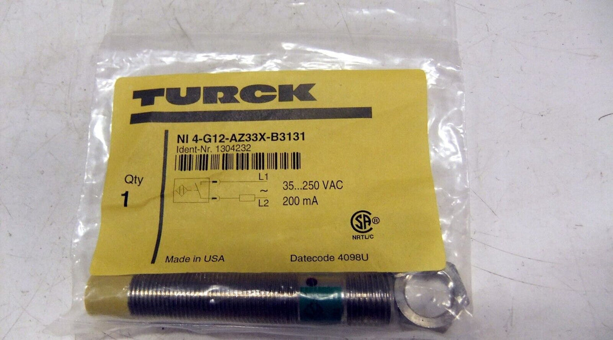 Turck Non Embeddable Sensor Ni4-G12-AZ33X-B3131